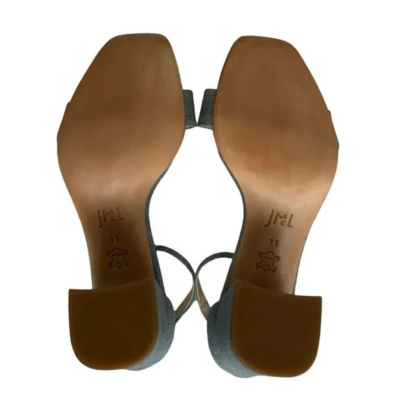 NWOT J McLaughlin Women’s Esme Denim Block Heels with Ankle Strap Blue Size 11 - Picture 9 of 9